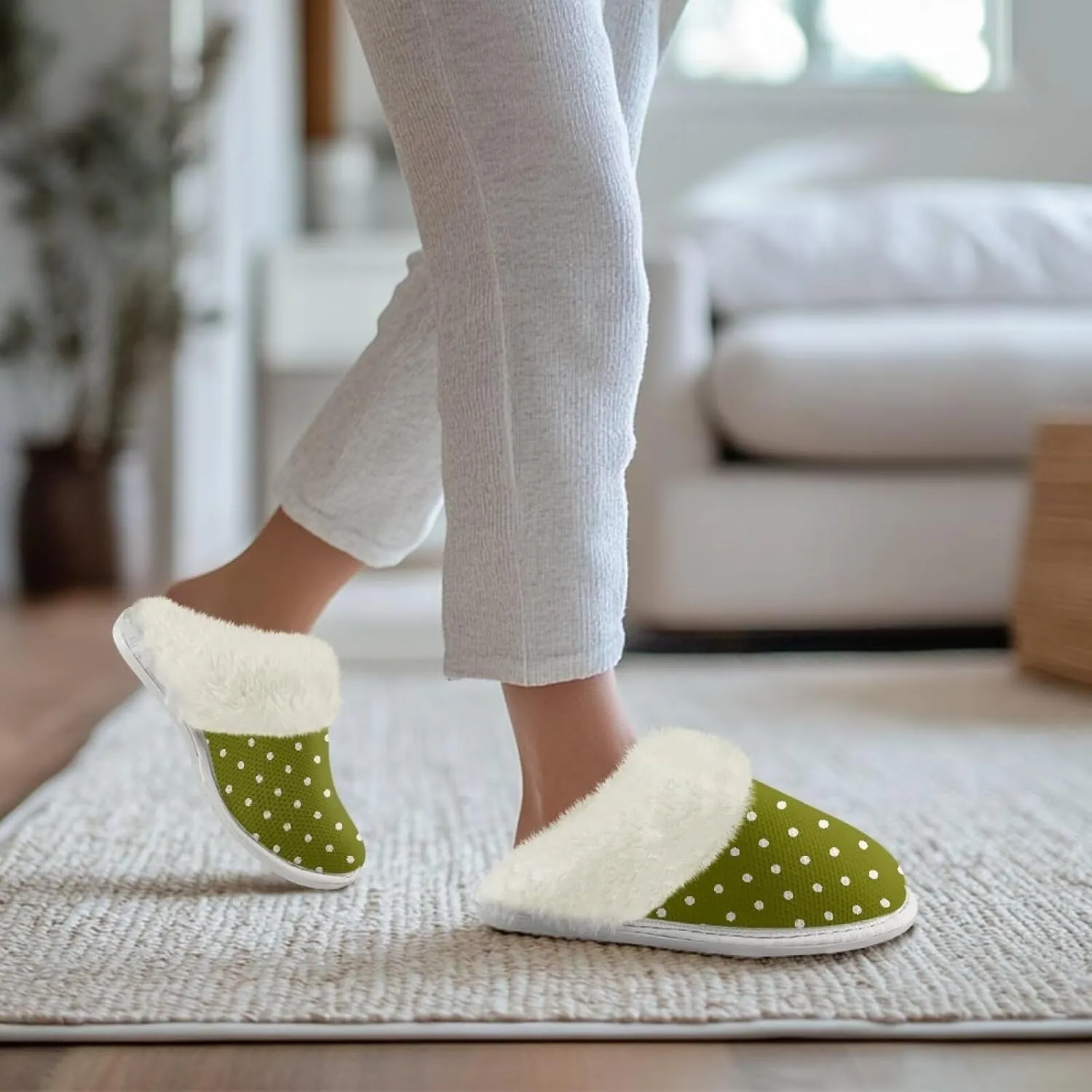 Cotton Slippers With Fluffy Edges House Slippers For Indoor Outdoor Cotton Slippers Unisex Cotton Slippers