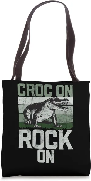 Croc On Rock On Crocodile Tote Bag