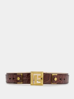Crocodile embossed Belt