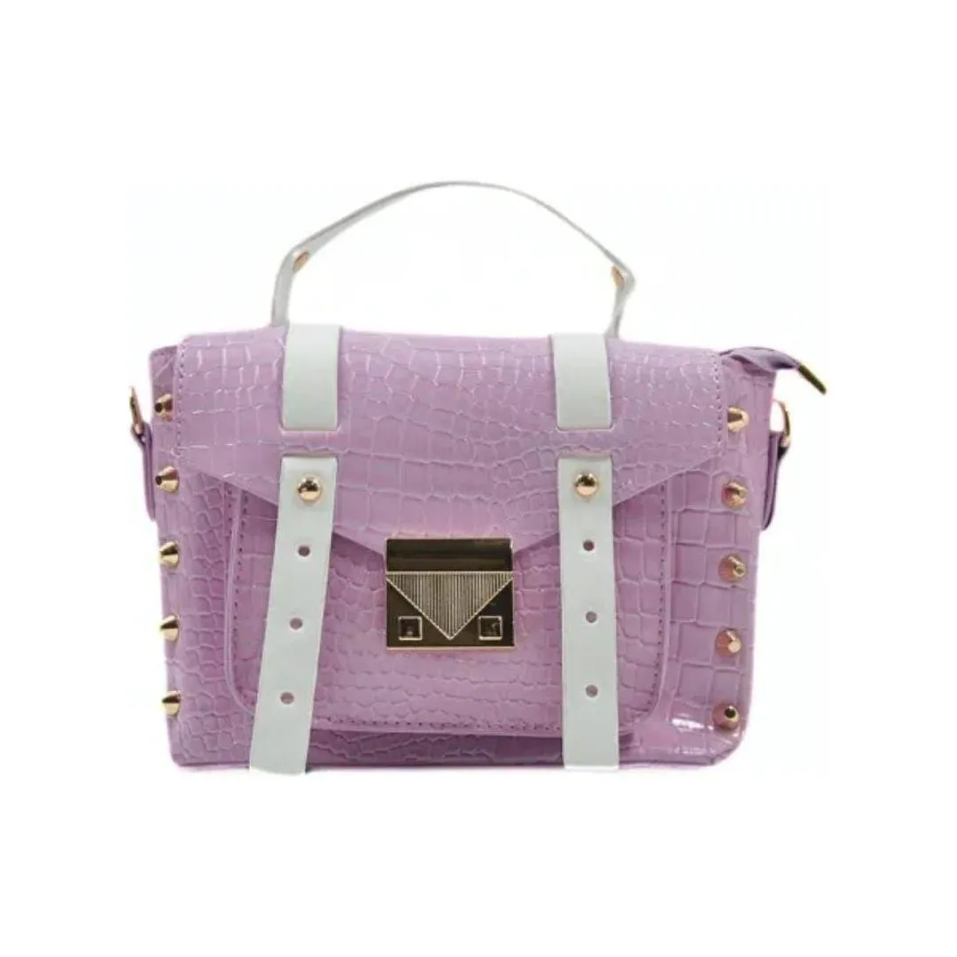 Crocodile Embossed Crossbody Bag.