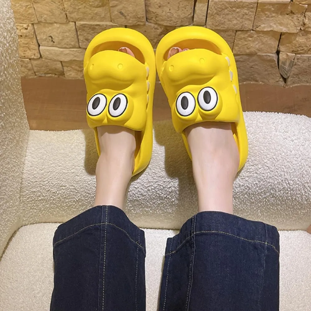 Crocodile Slippers Bathroom Slippers Lovely Female Summer Outside Wear Deodorant Bath Non-slip Home Slippers