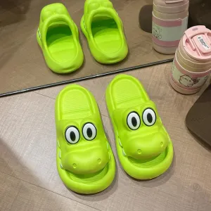 Crocodile Slippers Bathroom Slippers Lovely Female Summer Outside Wear Deodorant Bath Non-slip Home Slippers