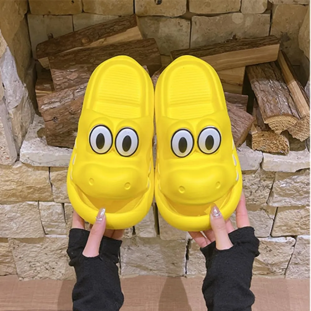 Crocodile Slippers Bathroom Slippers Lovely Female Summer Outside Wear Deodorant Bath Non-slip Home Slippers