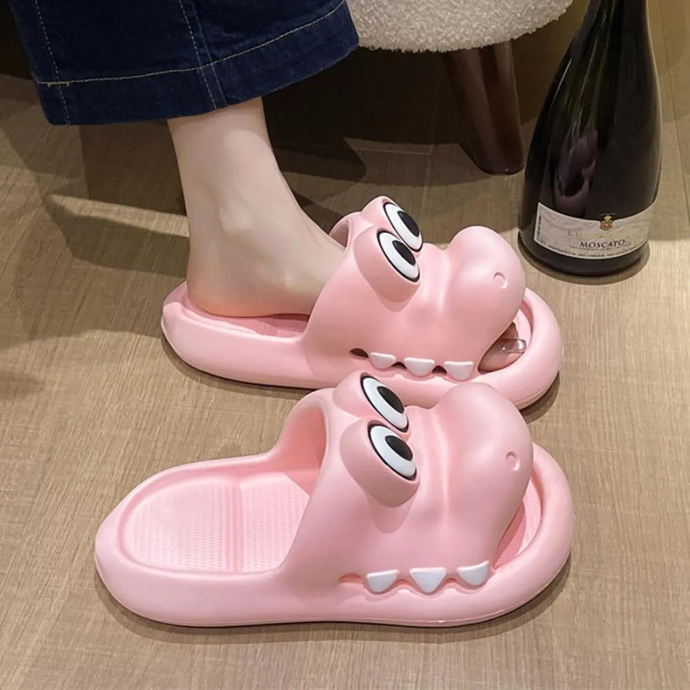 Crocodile Slippers Bathroom Slippers Lovely Female Summer Outside Wear Deodorant Bath Non-slip Home Slippers