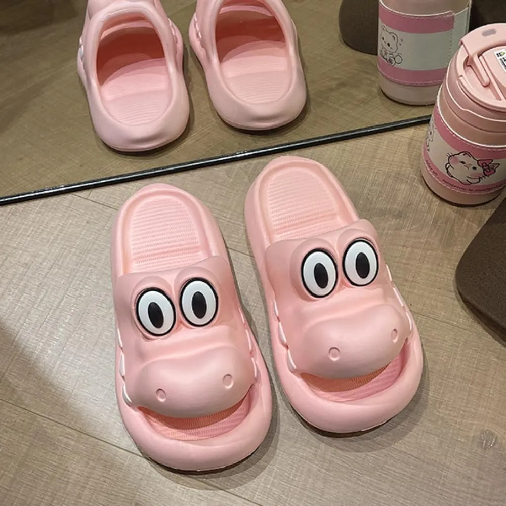 Crocodile Slippers Bathroom Slippers Lovely Female Summer Outside Wear Deodorant Bath Non-slip Home Slippers