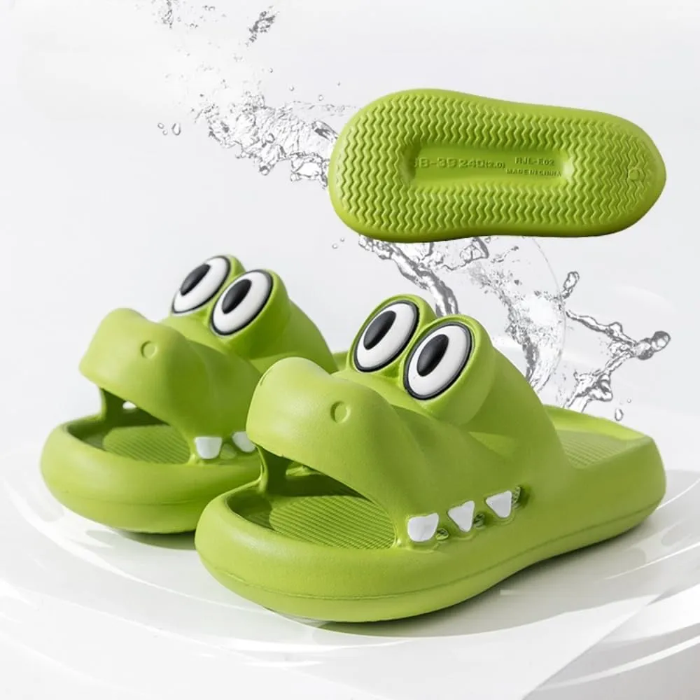 Crocodile Slippers Bathroom Slippers Lovely Female Summer Outside Wear Deodorant Bath Non-slip Home Slippers