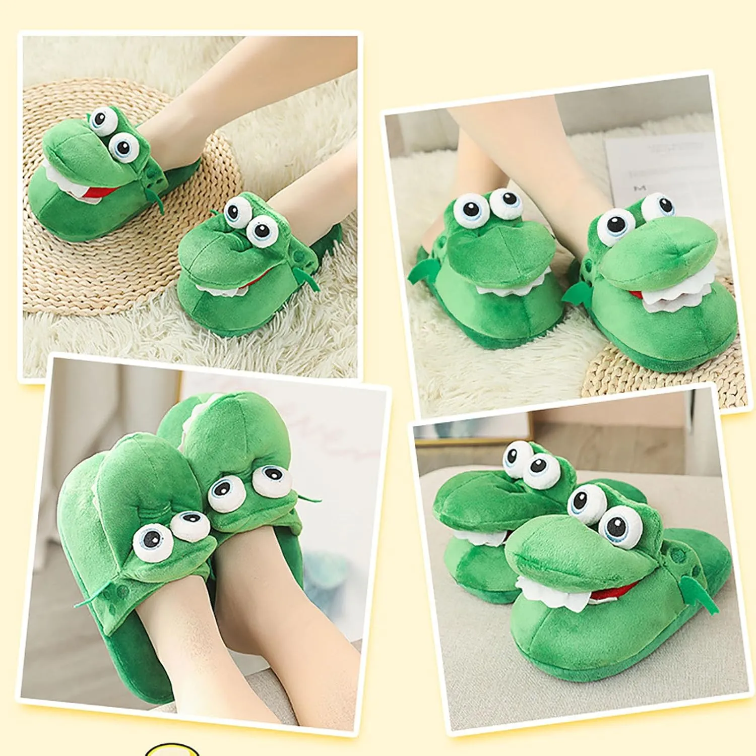 Crocodile Slippers, Slides, Schnappi Slippers, Funny Crocodile Slippers, Open Your Mouth and Walk