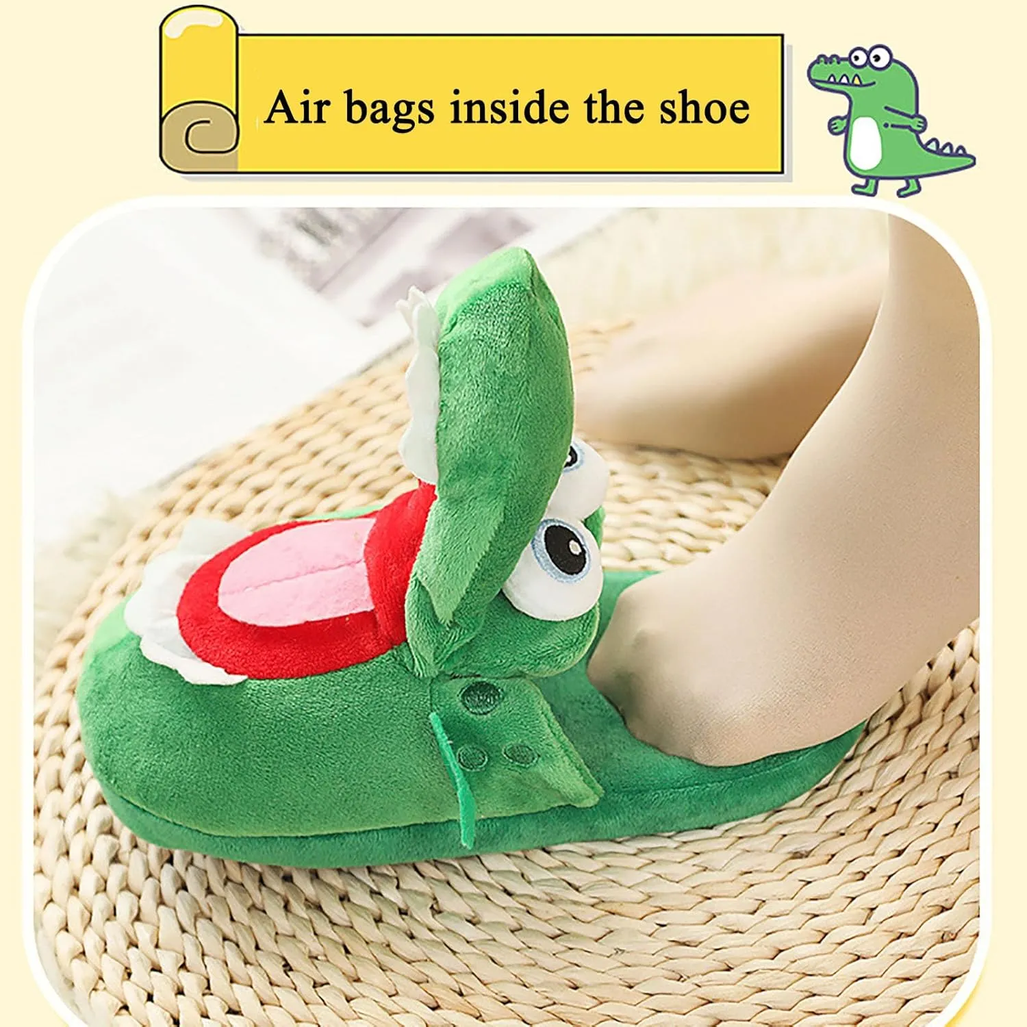 Crocodile Slippers, Slides, Schnappi Slippers, Funny Crocodile Slippers, Open Your Mouth and Walk