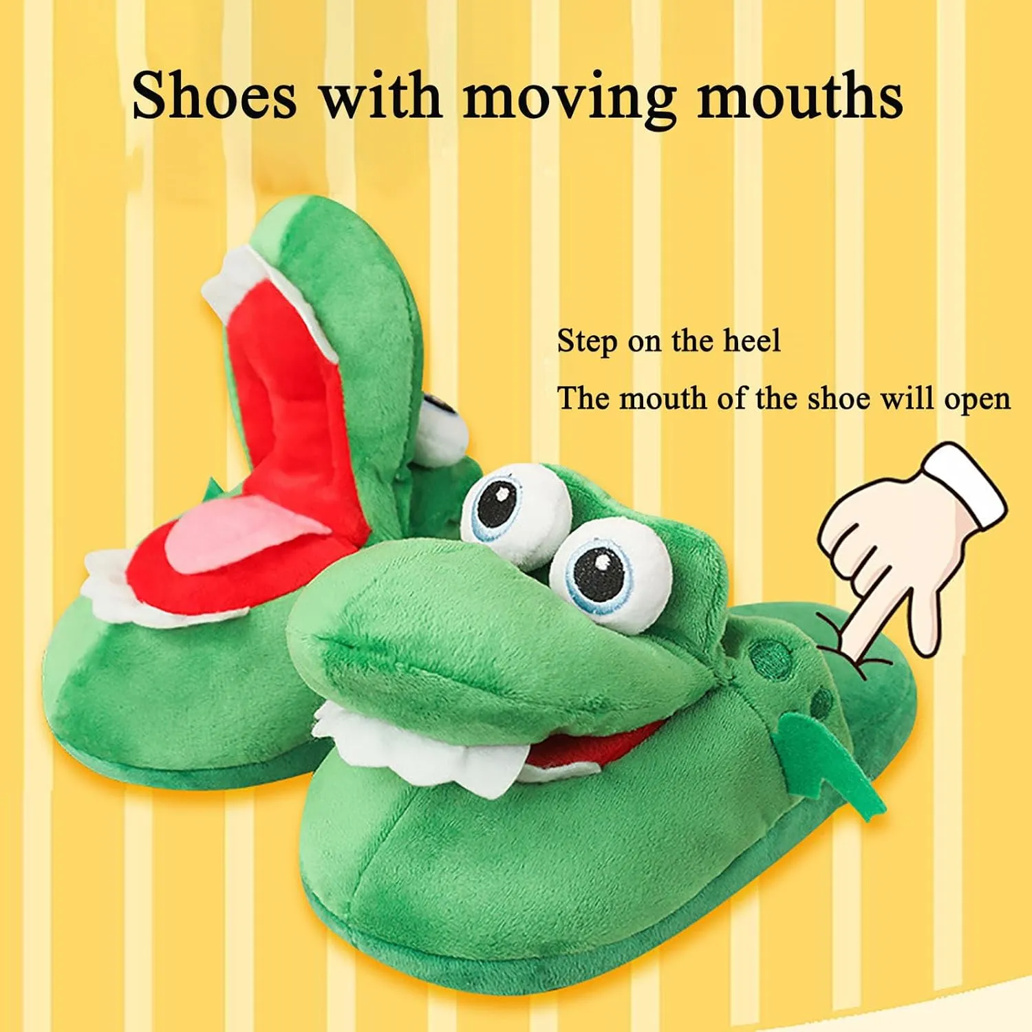 Crocodile Slippers, Slides, Schnappi Slippers, Funny Crocodile Slippers, Open Your Mouth and Walk