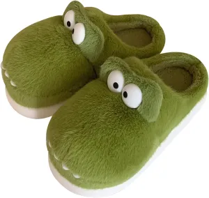 Crocodile Slippers - Women's Funny Winter Warm Cotton Slippers. Lightweight and non-slip.