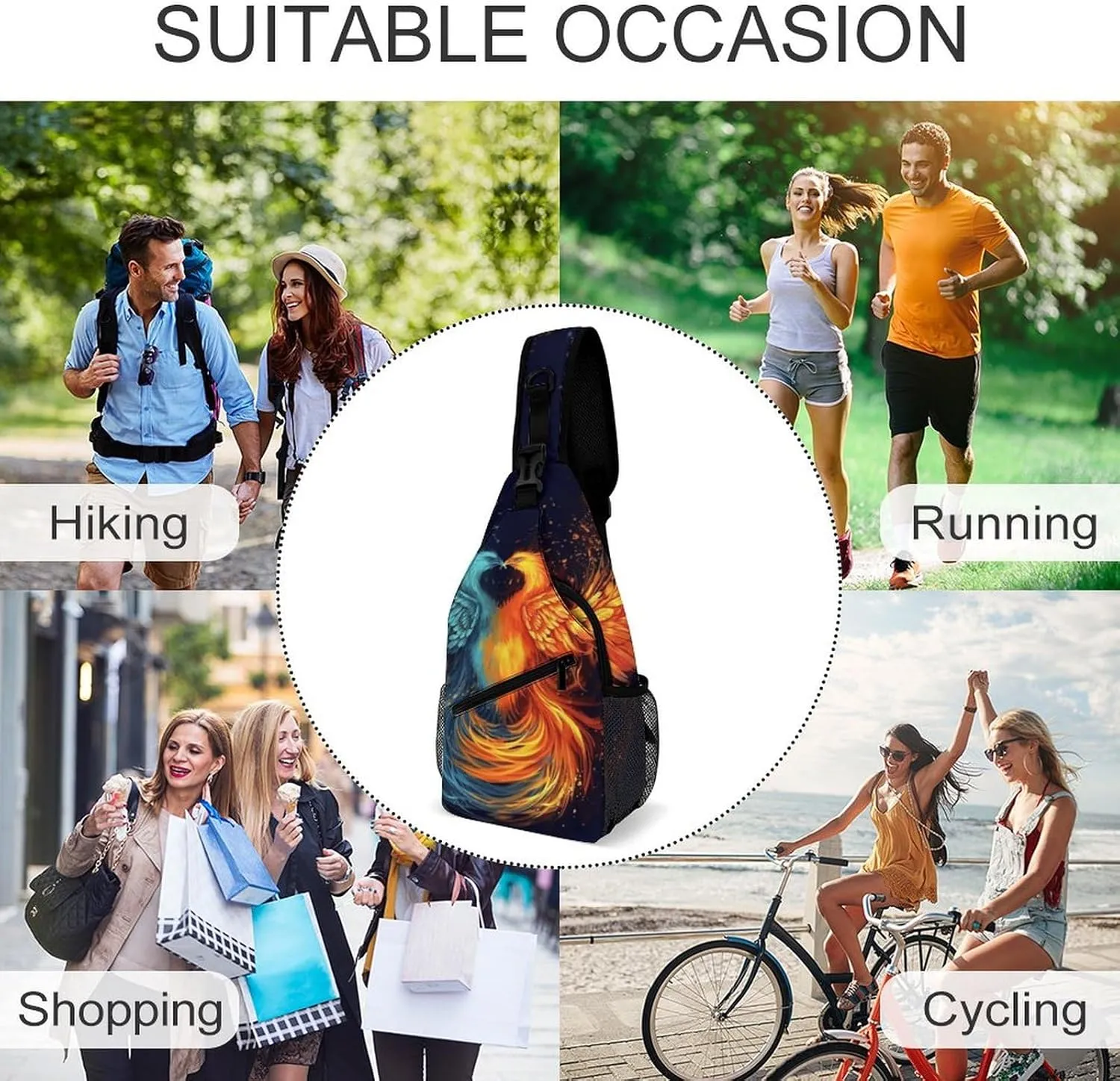 Crossbody Bag for Women Men Chest Bag Cute Sloth Sling Bag Crossbody Shoulder Bag Sling Backpack