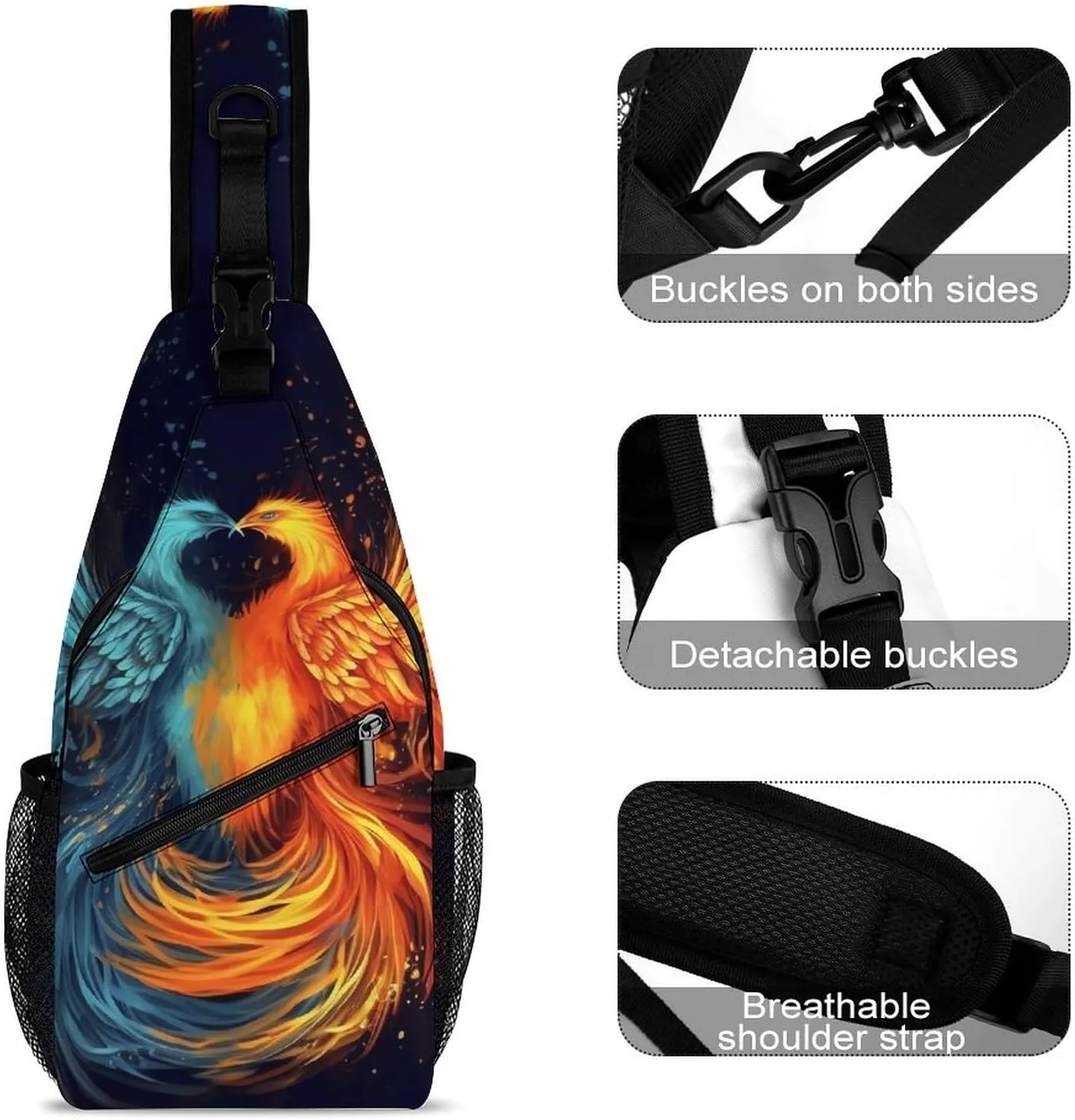 Crossbody Bag for Women Men Chest Bag Cute Sloth Sling Bag Crossbody Shoulder Bag Sling Backpack