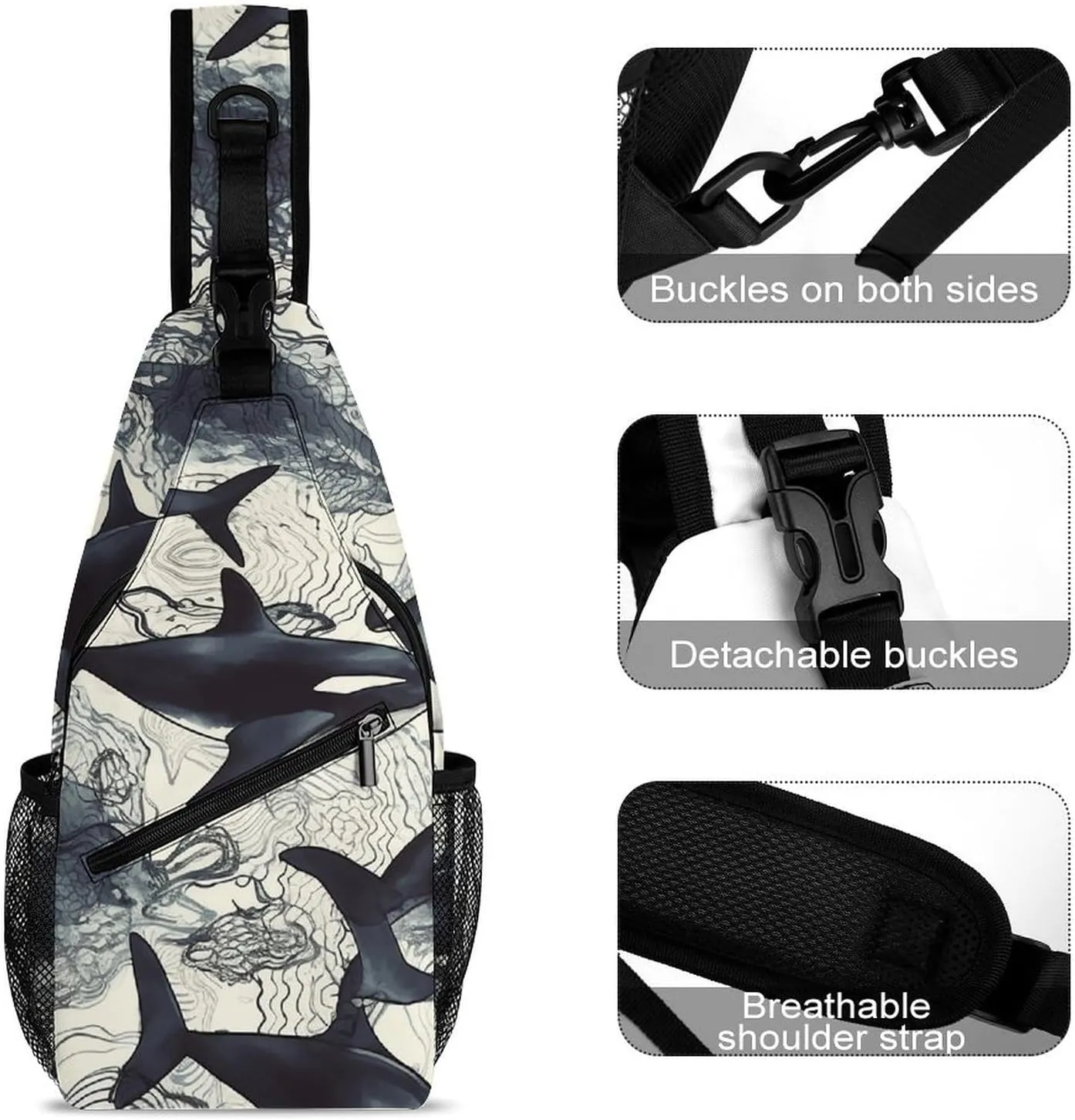 Crossbody Bag for Women Men Chest Bag Jungle Giraffe Sling Bag Crossbody Shoulder Bag Sling Backpack