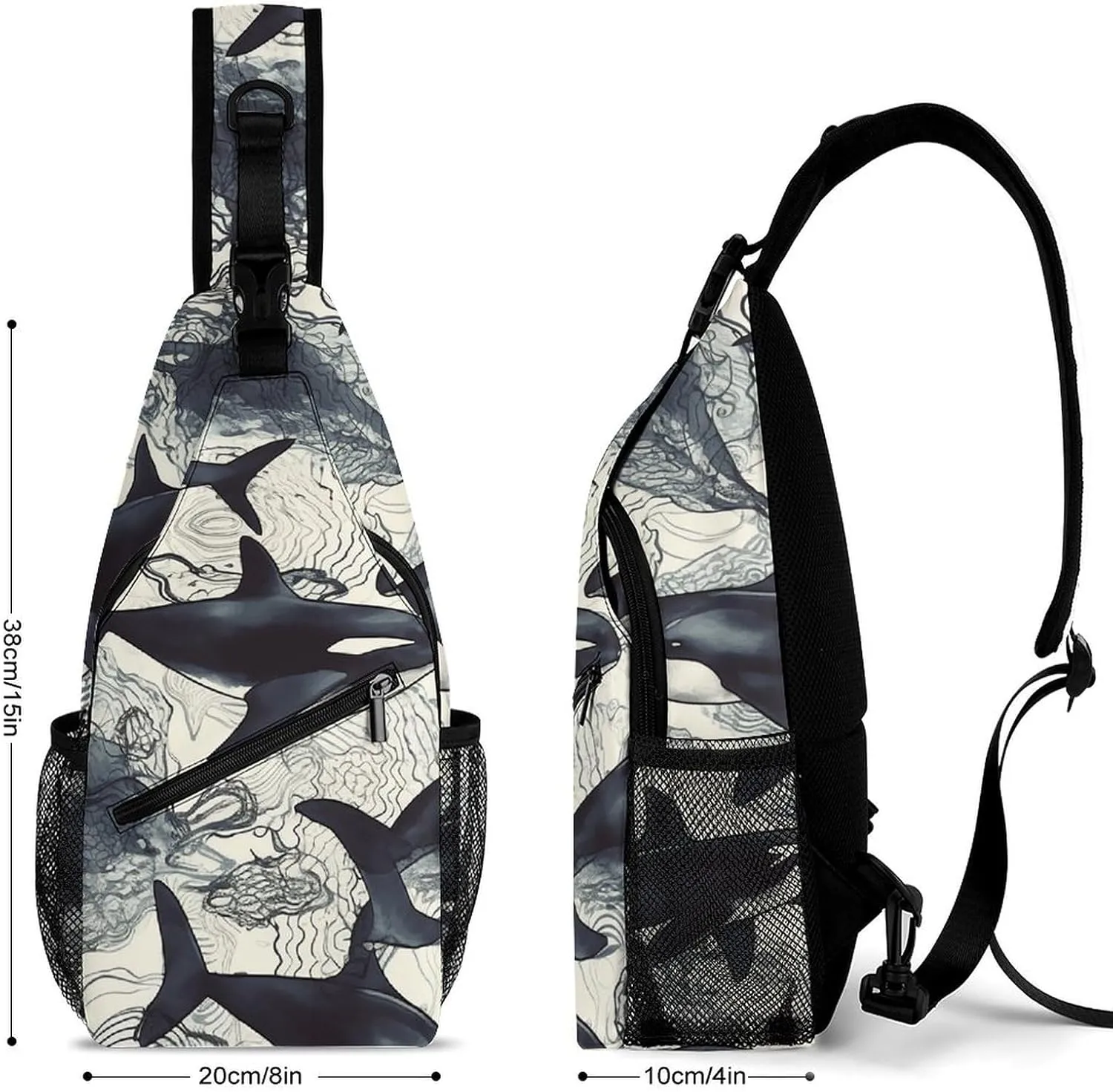 Crossbody Bag for Women Men Chest Bag Jungle Giraffe Sling Bag Crossbody Shoulder Bag Sling Backpack