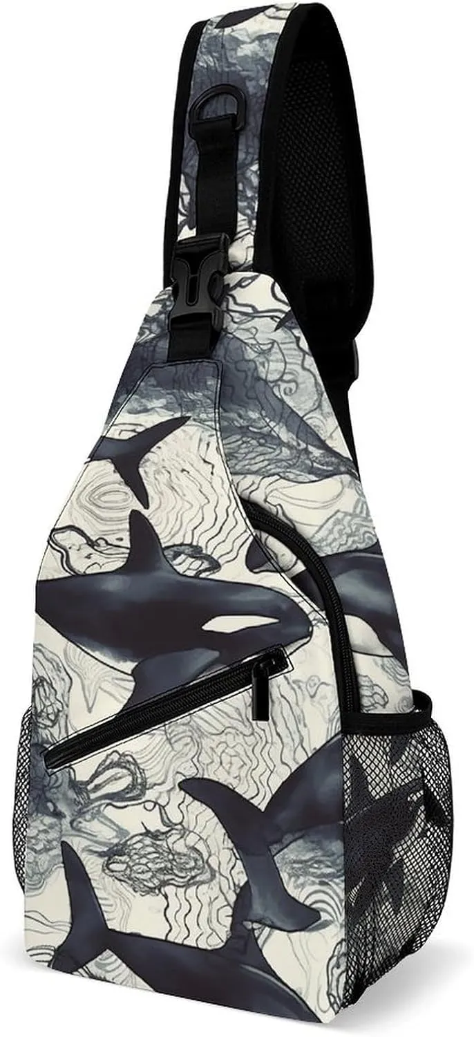 Crossbody Bag for Women Men Chest Bag Jungle Giraffe Sling Bag Crossbody Shoulder Bag Sling Backpack