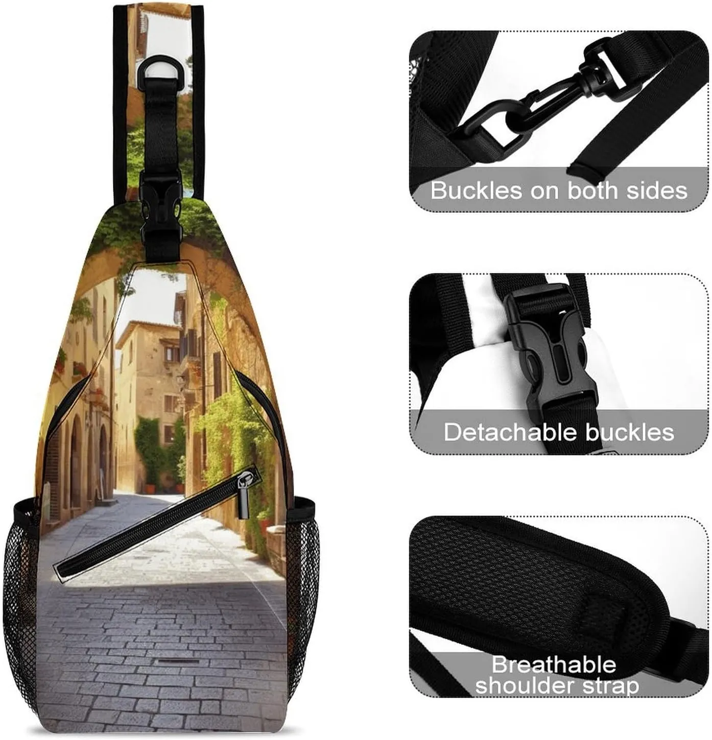 Crossbody Bag for Women Men Chest Bag Jungle Giraffe Sling Bag Crossbody Shoulder Bag Sling Backpack
