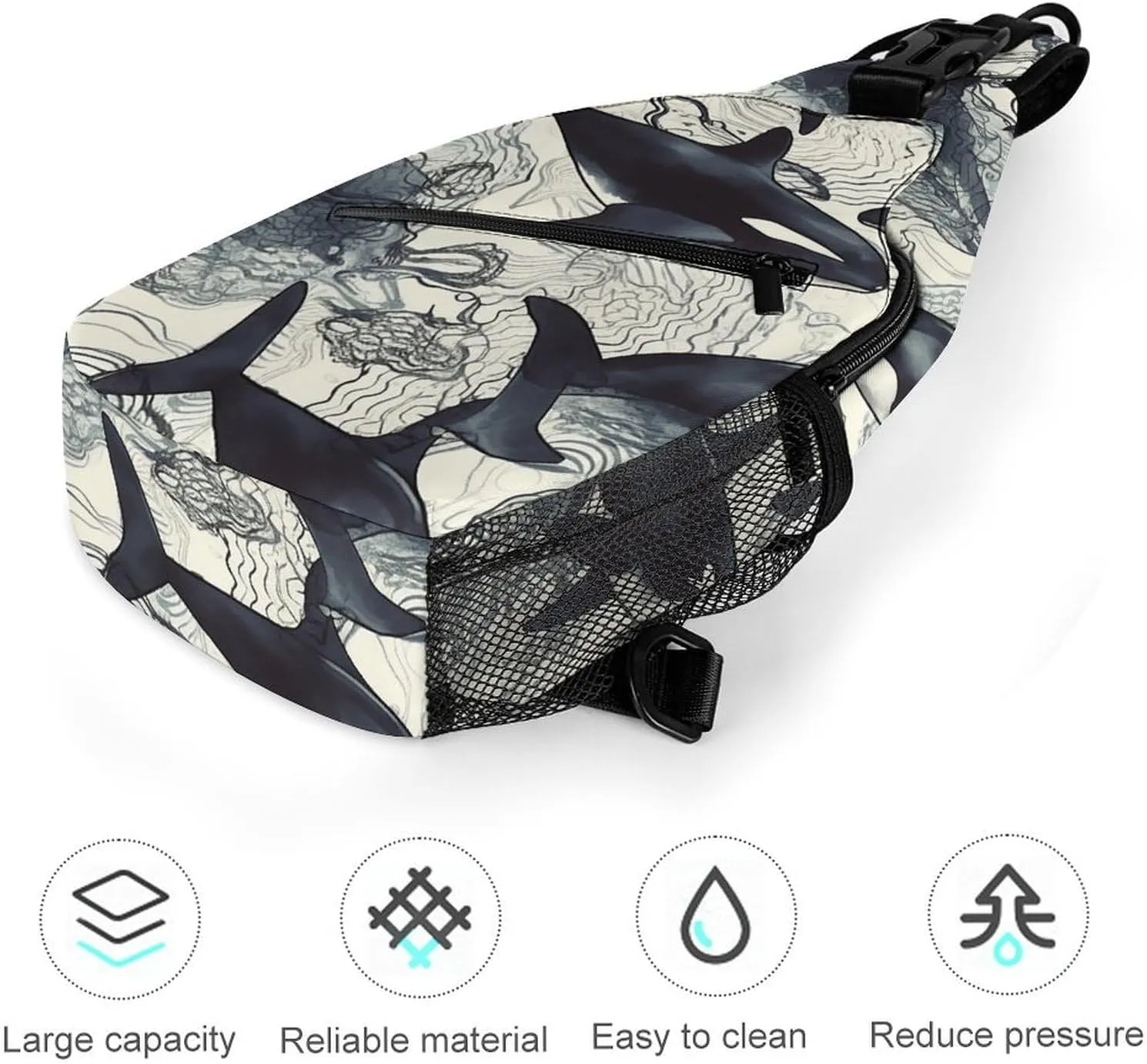 Crossbody Bag for Women Men Chest Bag Jungle Giraffe Sling Bag Crossbody Shoulder Bag Sling Backpack