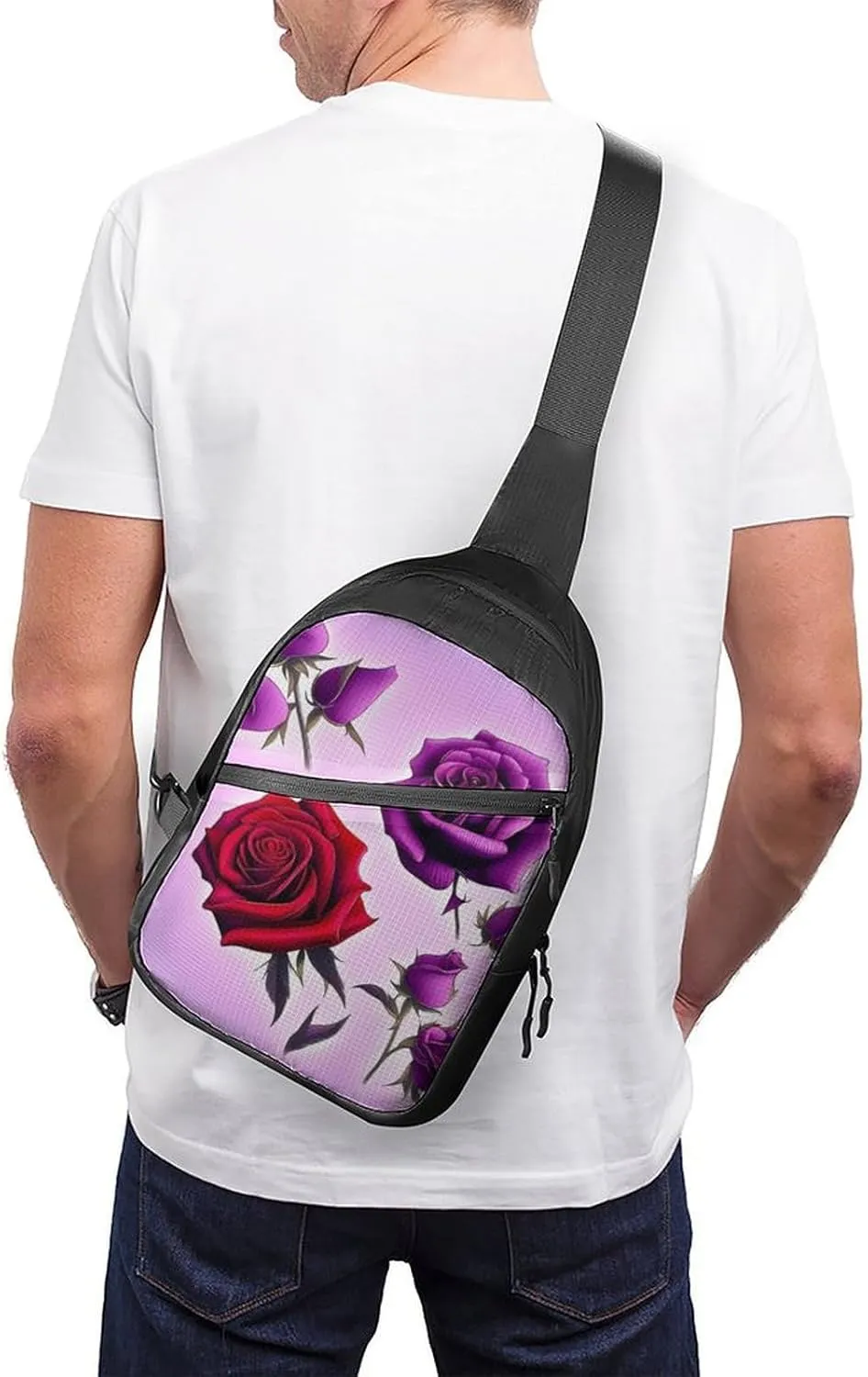 Crossbody Bag for Women Men Chest Bag Pug Sling Bag Crossbody Shoulder Bag Sling Backpack