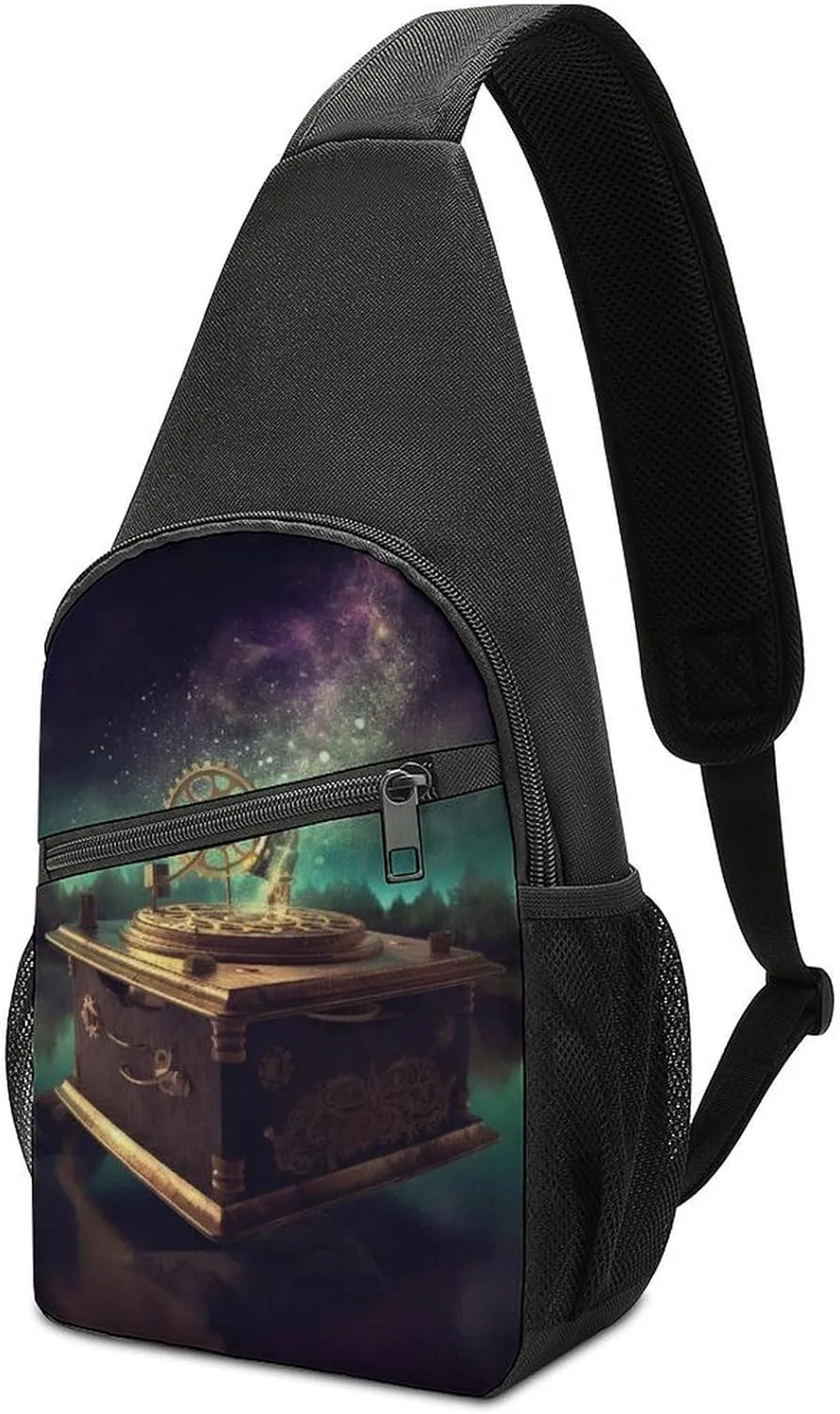 Crossbody Bag for Women Men Sling Bag Dog Paw Print Chest Bag Crossbody Adjustable Shoulder Bag