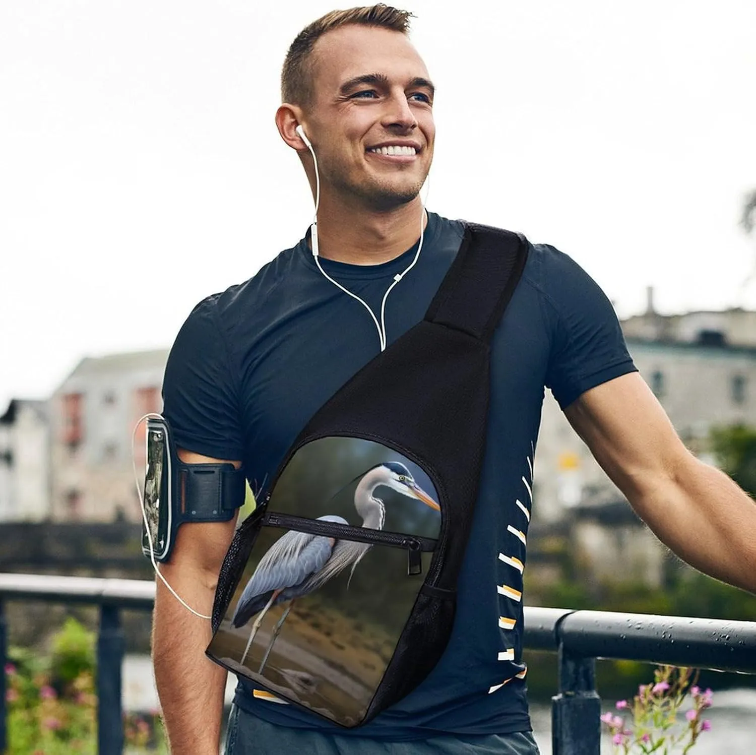 Crossbody Bag for Women Men Sling Bag Music Studio Chest Bag Crossbody Adjustable Shoulder Bag