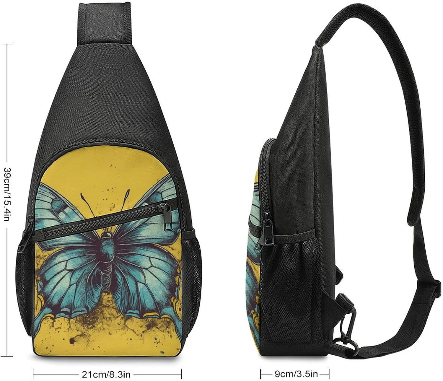 Crossbody Bag for Women Men Sling Bag Next to The Table Chest Bag Crossbody Adjustable Shoulder Bag