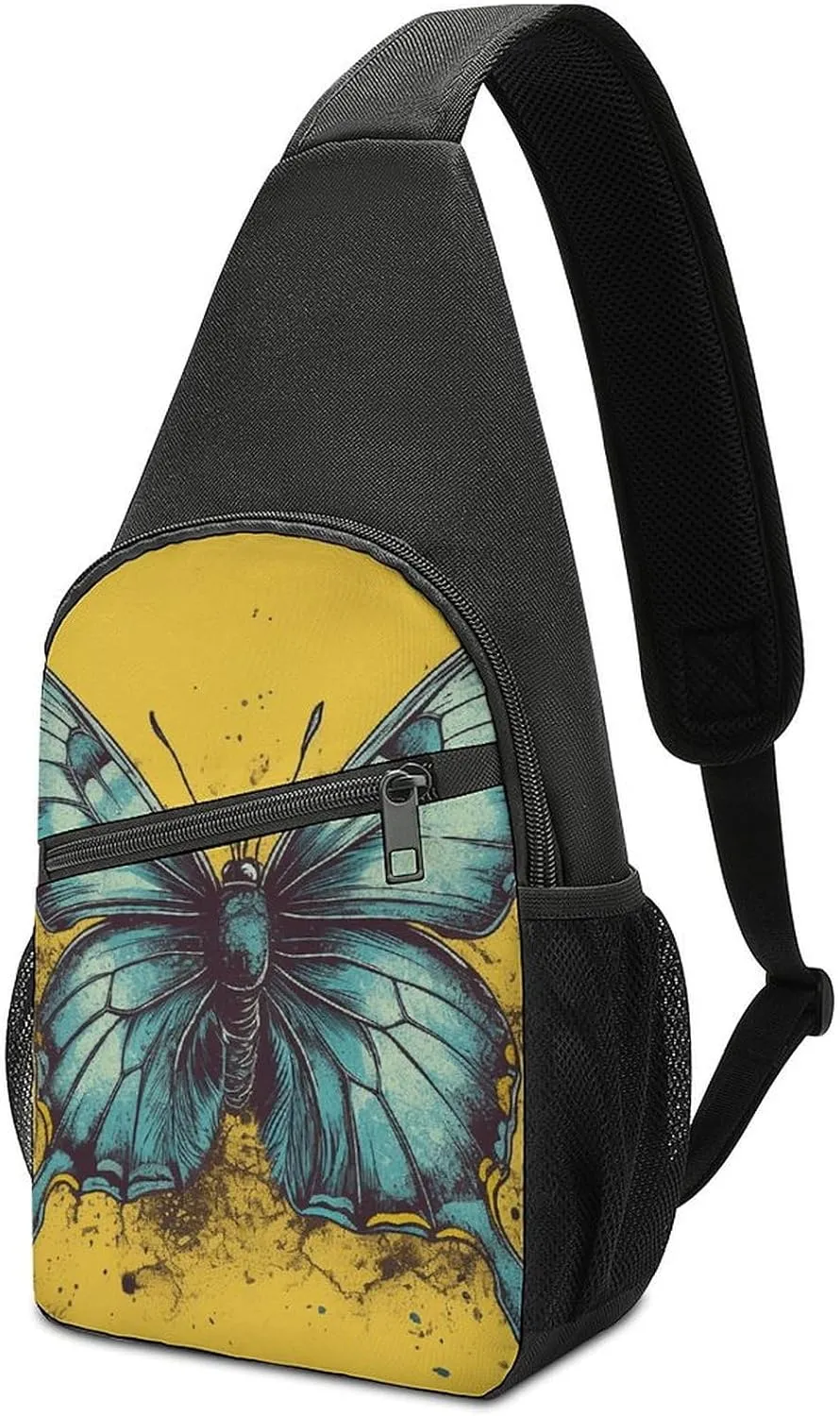 Crossbody Bag for Women Men Sling Bag Next to The Table Chest Bag Crossbody Adjustable Shoulder Bag