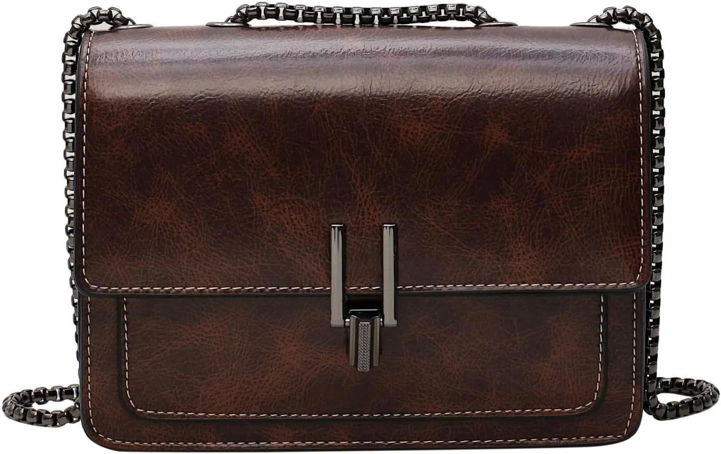 Crossbody Bags for Women, Vegan Leather Shoulder Handbag Small Square Chain Bag Cute Designer Clutch Purse