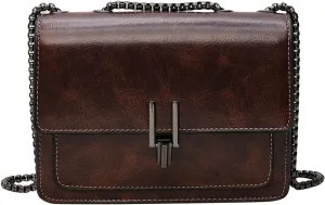 Crossbody Bags for Women, Vegan Leather Shoulder Handbag Small Square Chain Bag Cute Designer Clutch Purse