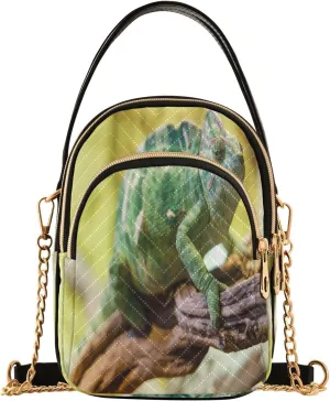 Crossbody Bags for Women Wild Veiled Chameleon Quilted Chain Crossbody Purses Trendy Arabian Peninsula Cross Body Phone Purse Handbag