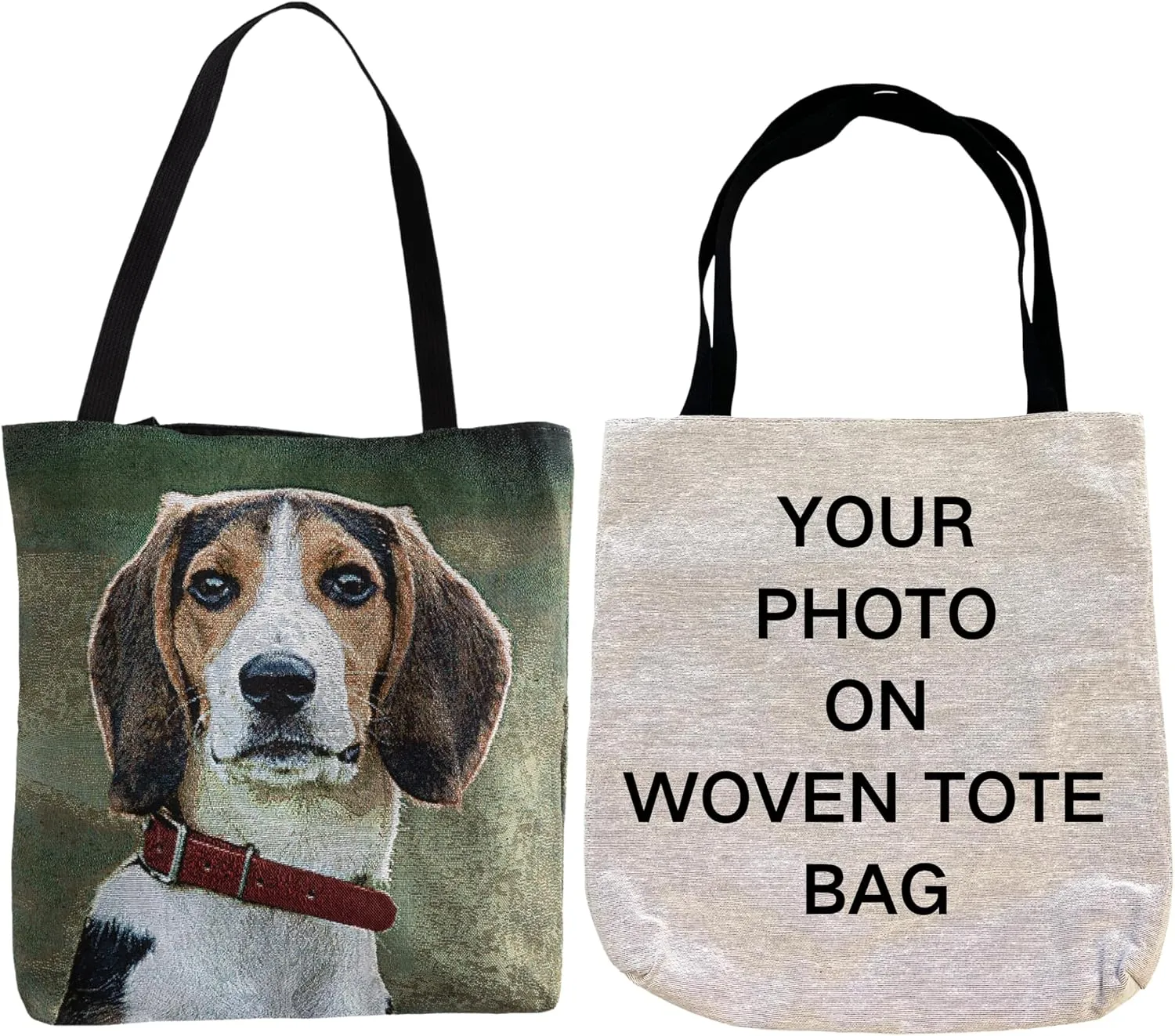 Custom Tote Bag Customized Woven Bag Personalized handbags With Photo Text Gift for Women Girl Her Loved One Memorial Gifts