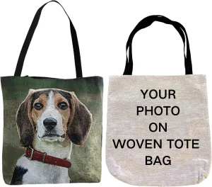 Custom Tote Bag Customized Woven Bag Personalized handbags With Photo Text Gift for Women Girl Her Loved One Memorial Gifts