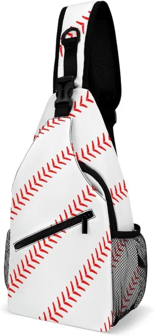 Cute Baseball A Spacious And Large Capacity Portable Adjustable Chest Bag