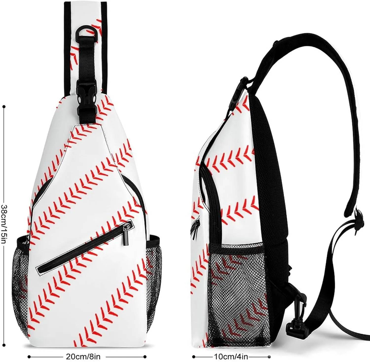 Cute Baseball A Spacious And Large Capacity Portable Adjustable Chest Bag