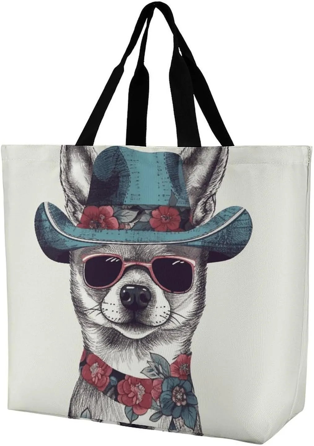 Cute Cardinal Birds Tote Bag for Women Reusable Grocery Shoulder Bags Shopping Bag for Travel, Groceries