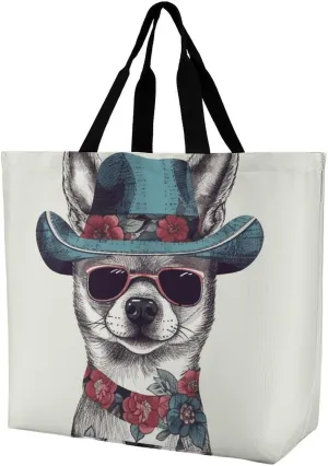 Cute Cardinal Birds Tote Bag for Women Reusable Grocery Shoulder Bags Shopping Bag for Travel, Groceries
