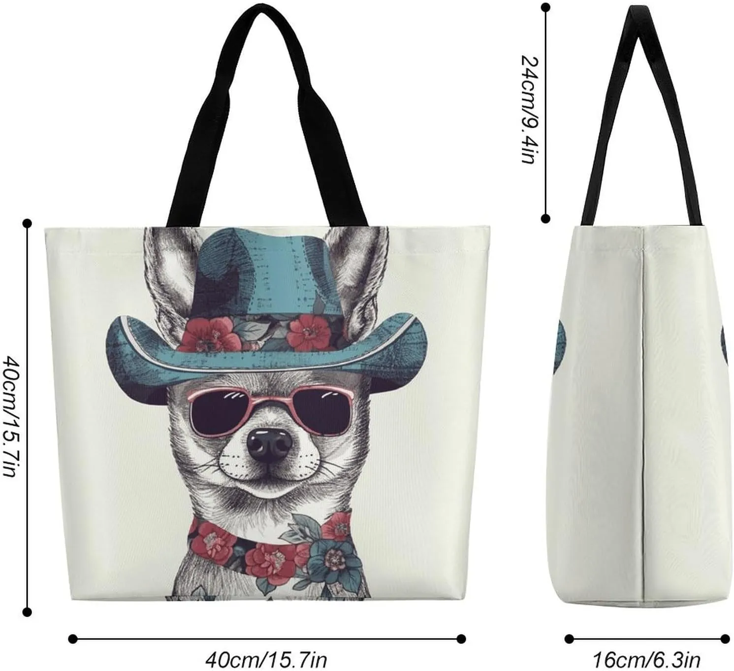 Cute Cardinal Birds Tote Bag for Women Reusable Grocery Shoulder Bags Shopping Bag for Travel, Groceries