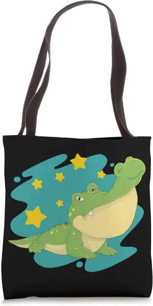 Cute Reptile Lover Zoo Animal Alligator Crocodile Tote Bag