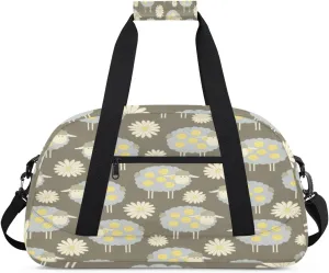 Daisy Gym Duffel Bag for Men Women Cartoon Sheep Sports Tote Bag with Adjustable Shoulder Strap for Dance Gymnastics Traveling Outdoor Camping Overnight Stay