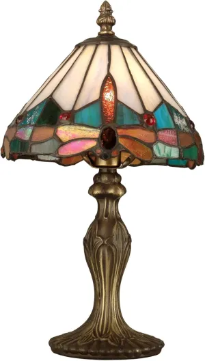 Dale Tiffany TA10606 Tiffany/Mica One Light Table Accent Lamps Collection in Bronze/Dark Finish, 7.75 inches, Brass