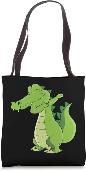 Dancing Alligator Gift Funny Dabbing Alligator Tote Bag