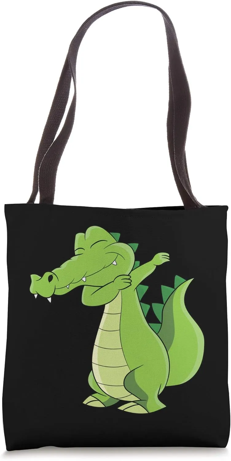 Dancing Alligator Gift Funny Dabbing Alligator Tote Bag