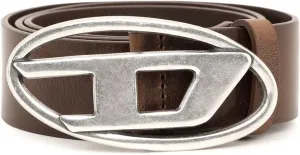Diesel OVAL D LOGO B-1DR belt - Leather belt with D buckle