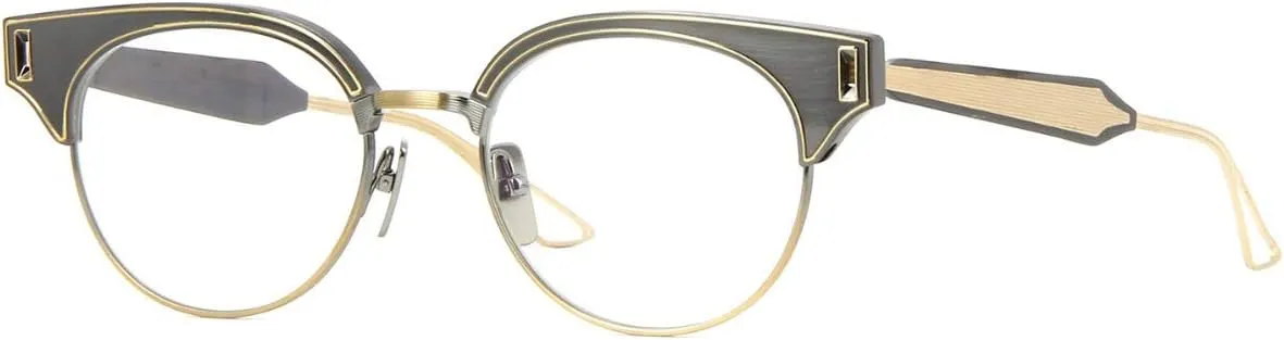 Dita Brixa DTX109-51-02A Eyeglass Frame Antique Silver - Antique Yellow Gold w/Clear Demo Lens 51mm