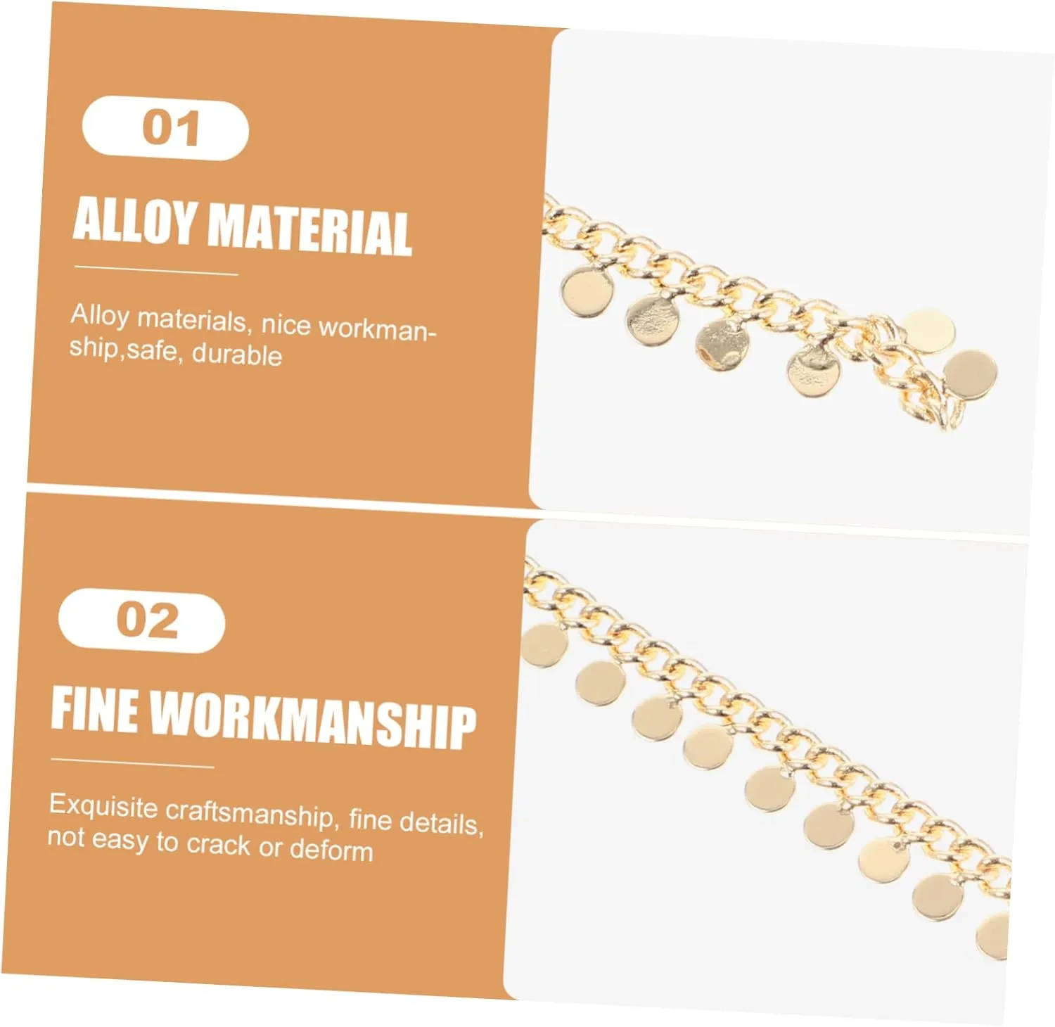 DIY Jewelry Chain Flat Round Disc Pendant Multipurpose Handmade Accessory for Crafting with Scissors for