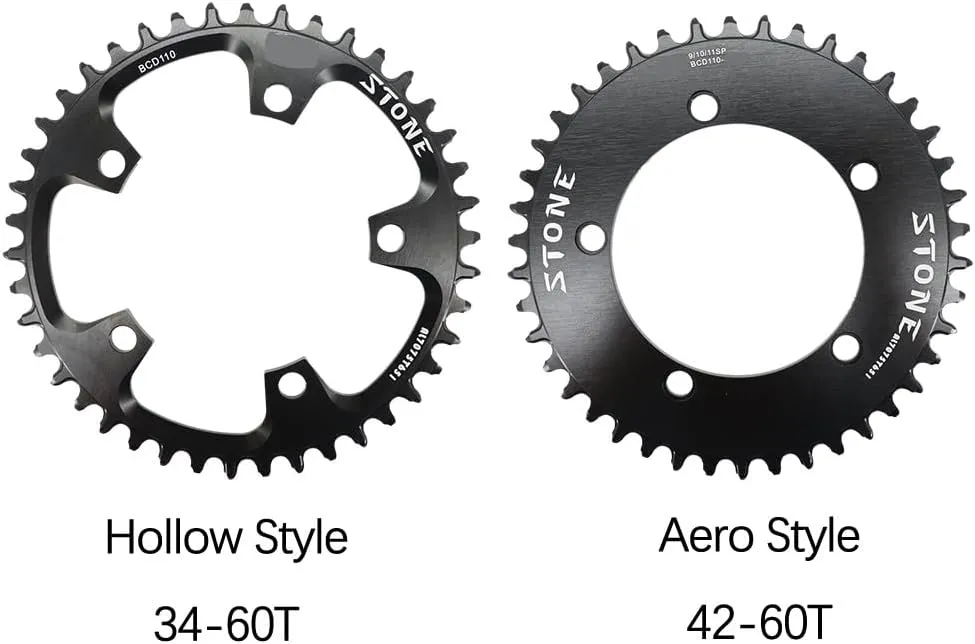 DJC Stone Chainring Round 110BCD 5 Arms for Force Red Rival S350 S900 32 36 38 40 42 46 48 58 60T Tooth Road Bike for Sram CX Gravel Quarq