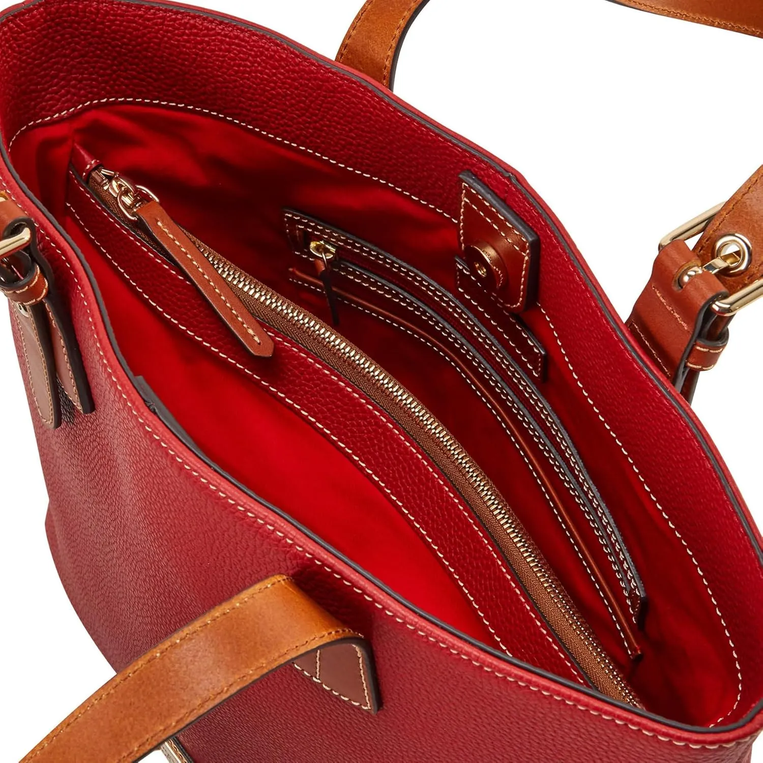 Dooney & Bourke Tote Bags for Women, Pebble Grain Leather Emily Tote Bag with Zipper Compartment