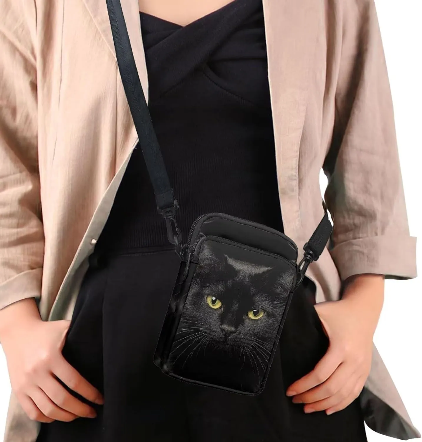 Double Layer Mini Crossbody Bag, Satchel Bags Handbag for Women Men