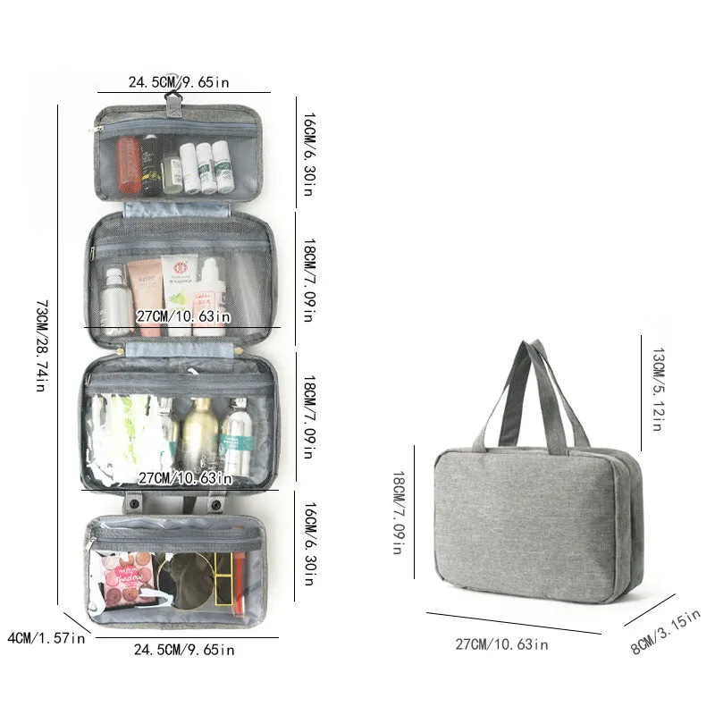 Dry Wet Separation Hanging Storage Toiletries Cosmetic Bags