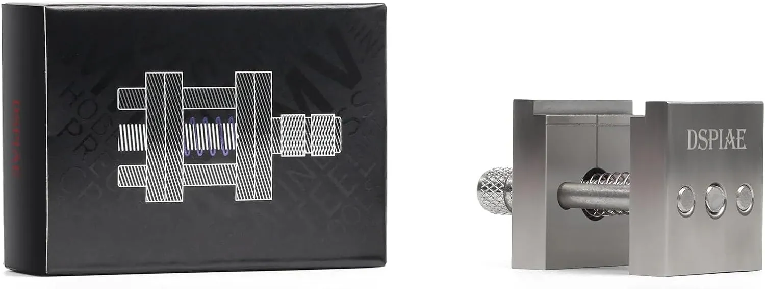 DSPIAE Stainless Steel Precision Mini Vise Grip Width 0.88inch - 0.22inch for Miniature Soldier Fixed Parts Model Tools (AT-MV)
