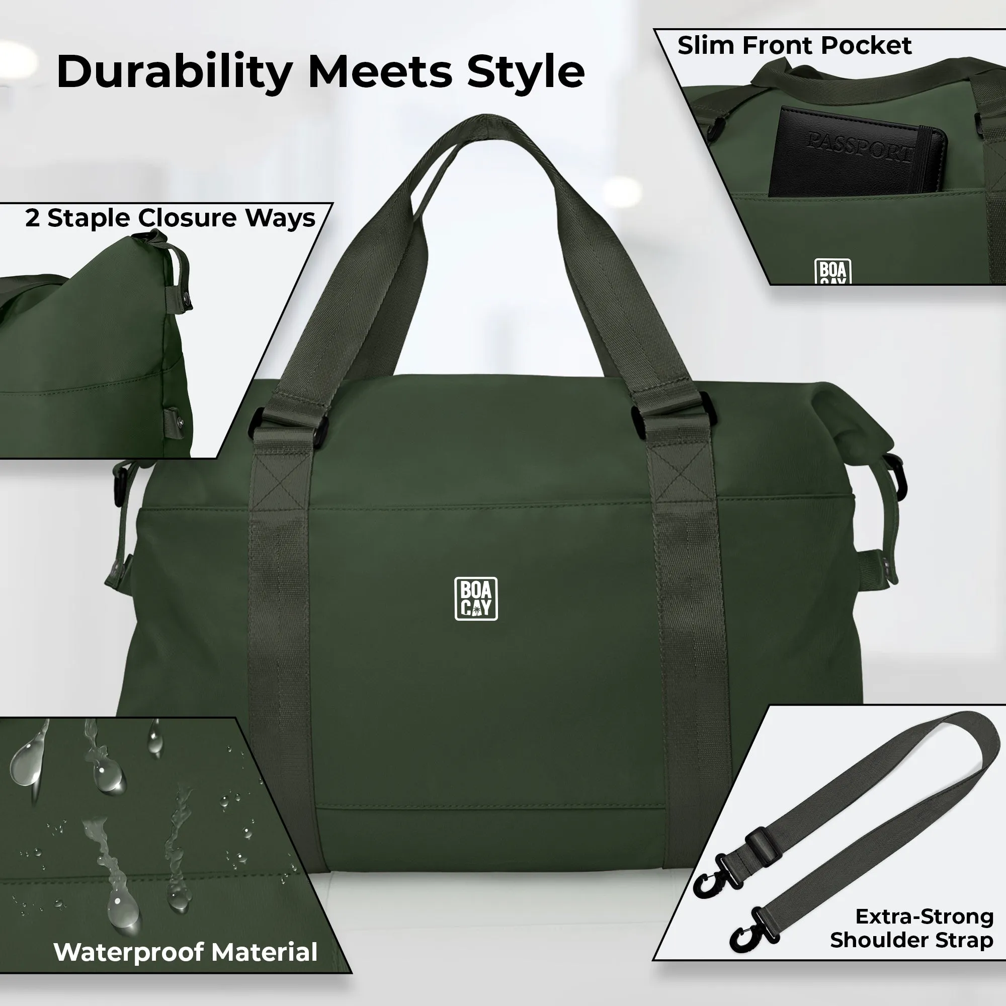 Duffle & Weekender Bag - Olive Green